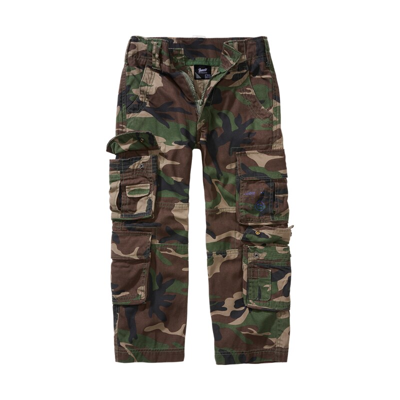 Brandit Kalhoty dětské Kids Pure Vintage Pants woodland 122/128