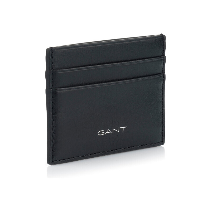 POUZDRO NA PLATEBNÍ KARTY GANT UNISEX. LEATHER CARD HOLDER černá None