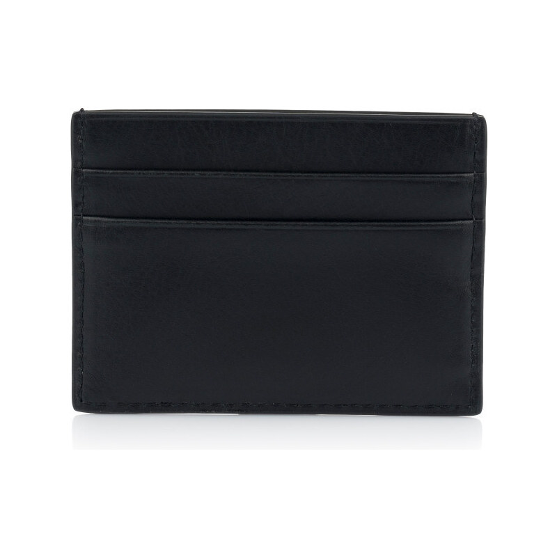 POUZDRO NA PLATEBNÍ KARTY GANT UNISEX. LEATHER CARD HOLDER černá None