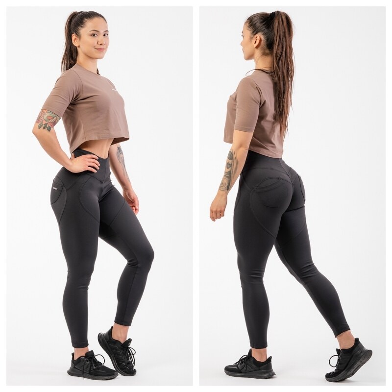 NEBBIA - Lifting Effect Bubble Butt legíny s vysokým pasem 587 (black)