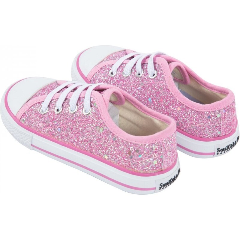 SoulCal Low Infants Canvas Shoes Pink Glitter