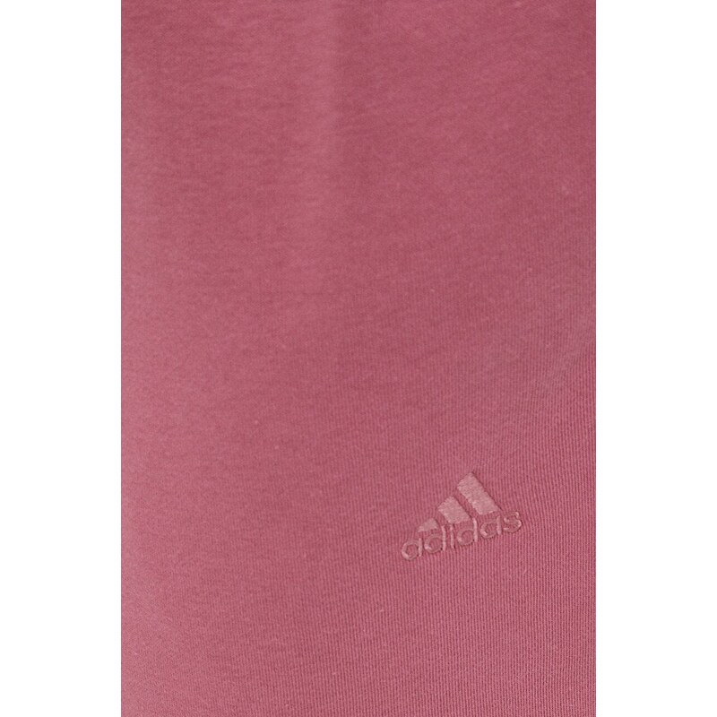 Tepláky adidas růžová barva, hladké