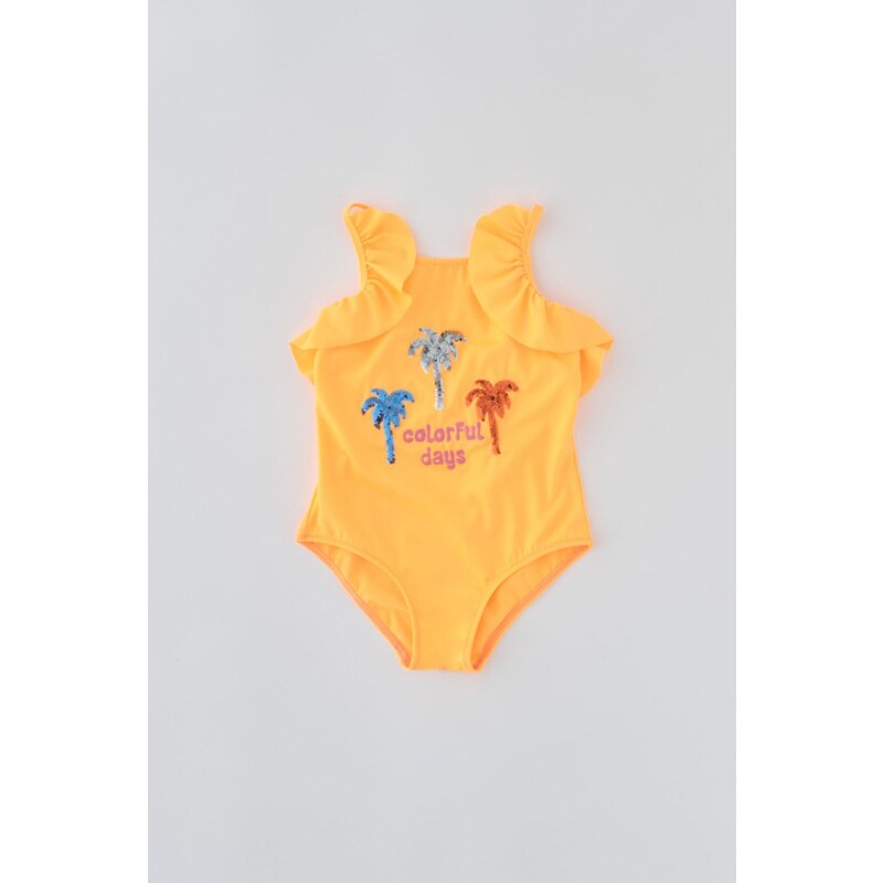 Dagi Orange Flounce Swimsuit