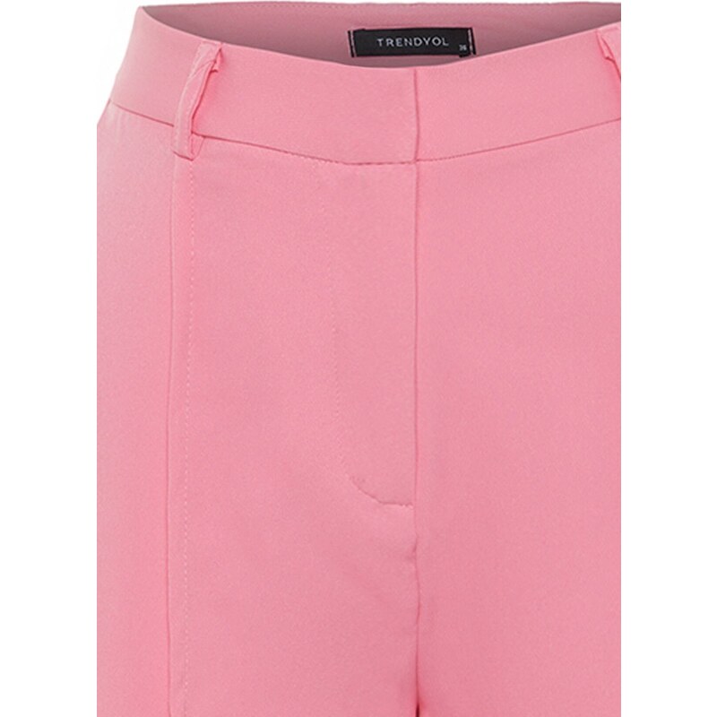 Trendyol Pink Rib Detail Woven Shorts