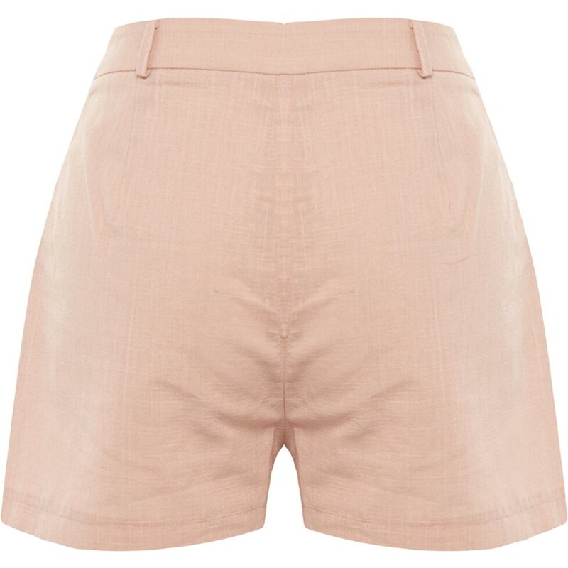 Trendyol Beige Woven 100% Cotton Shorts & Bermuda