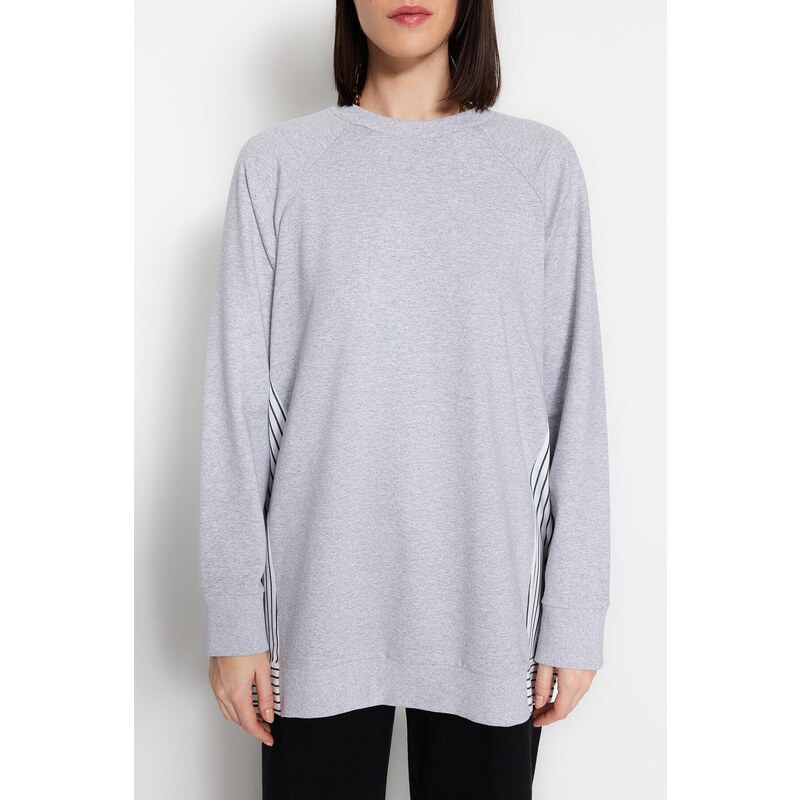 Trendyol Gray Woven Pieced Knitted Tunic