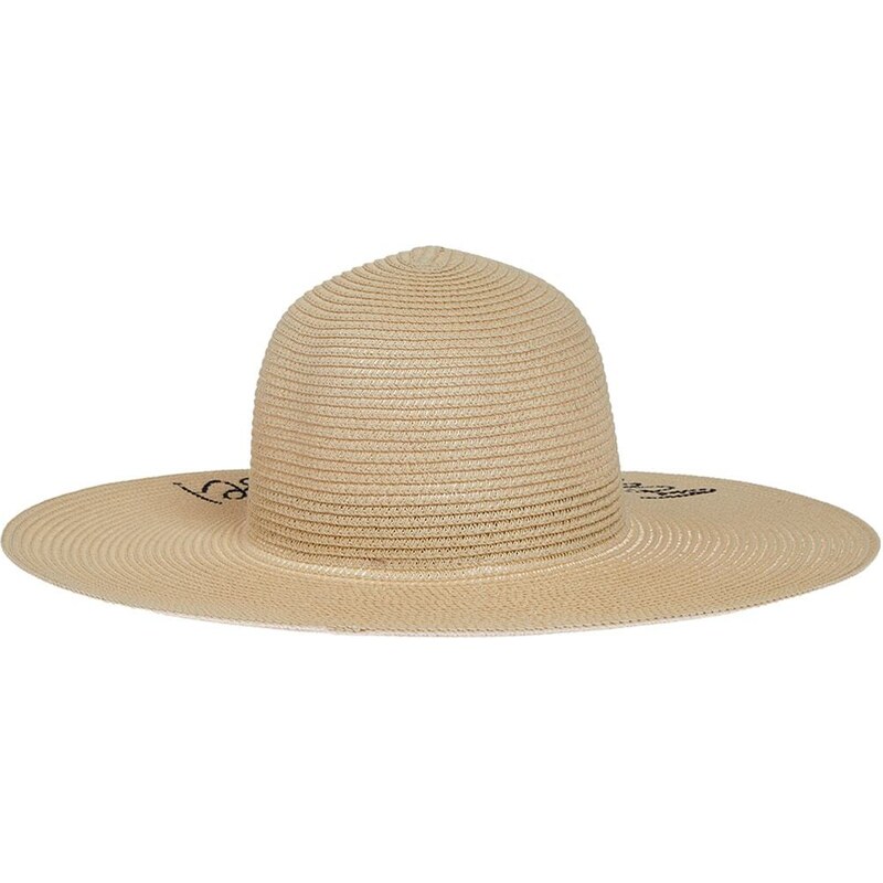 Trendyol Beige Women's Slogan Detailed Straw Flare Hat