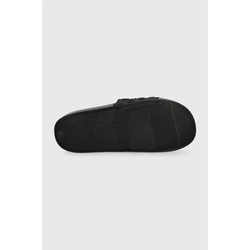 Pantofle Pepe Jeans SLIDER dámské, černá barva, PLS70126 - GLAMI.cz