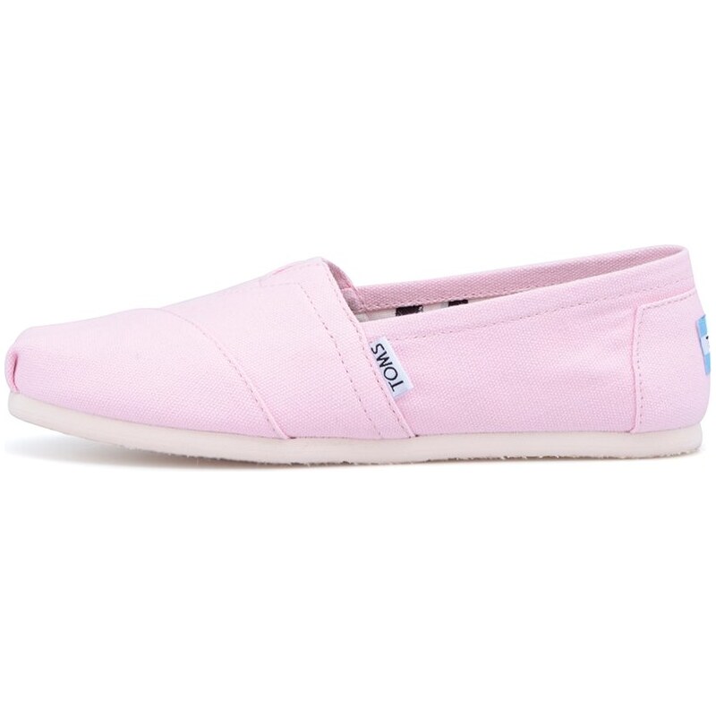 Růžové dámské loafers Toms Canvas Classic