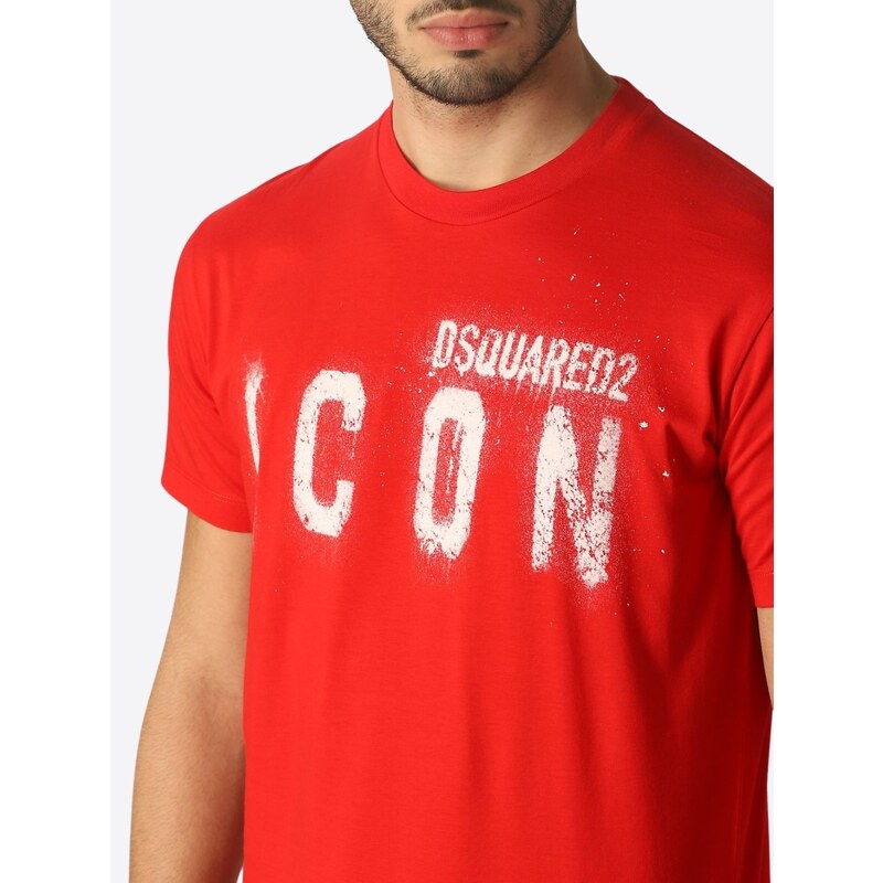 DSQUARED2 Icon Spray Red tričko