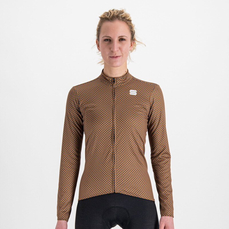 Sportful CHECKMATE THERMAL dámský dres kožený/antracitový/červený 112726835