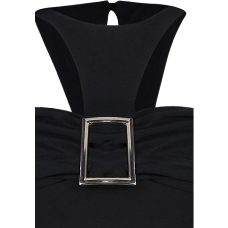 Trendyol Black Crop and Knitted Bustier with Accessories