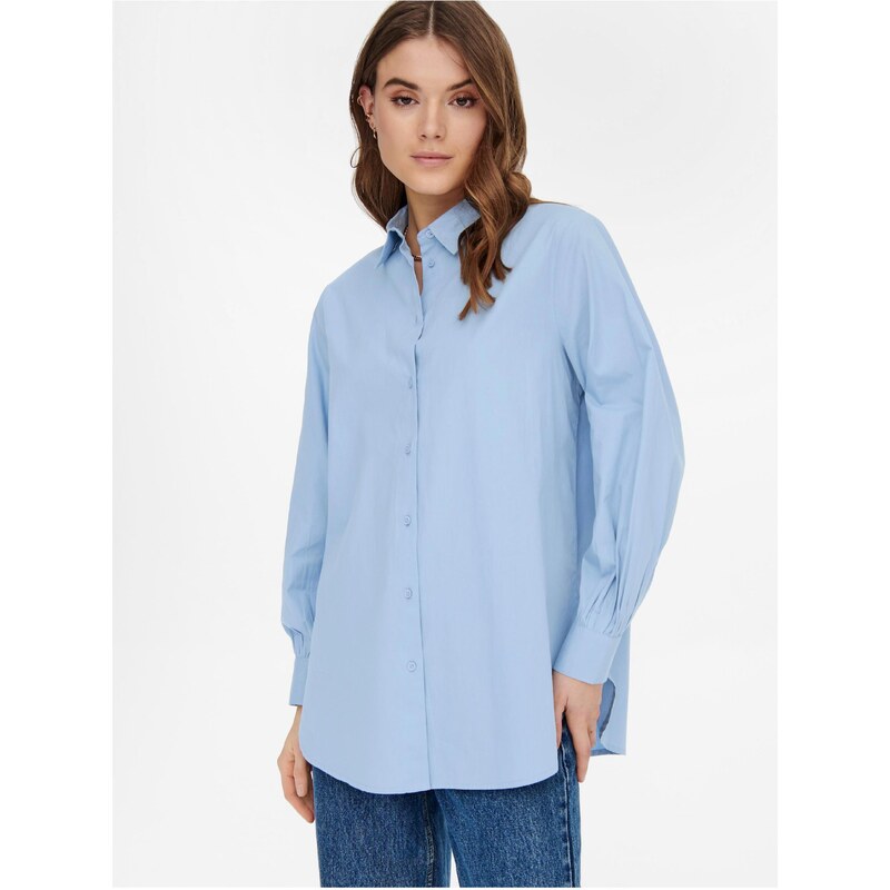 Světle modrá dámská košile ONLY Nora - Dámské