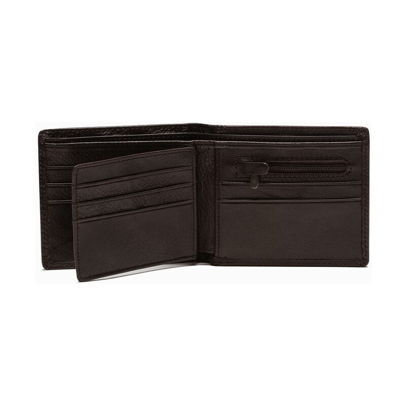 Inny Klasická hnědá kožená peněženka A792