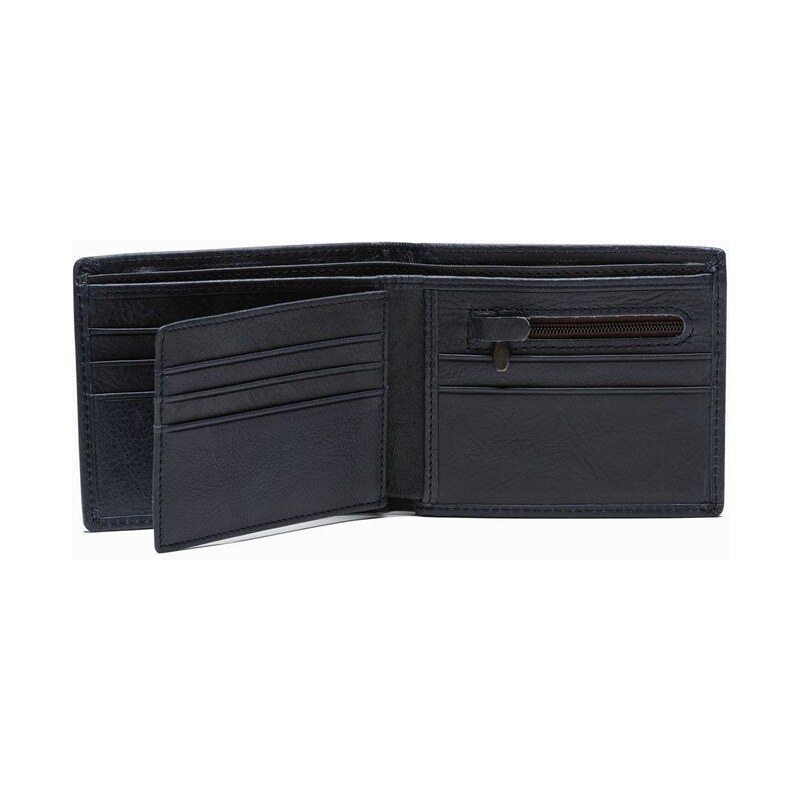 Inny Klasická granátová kožená peněženka A792