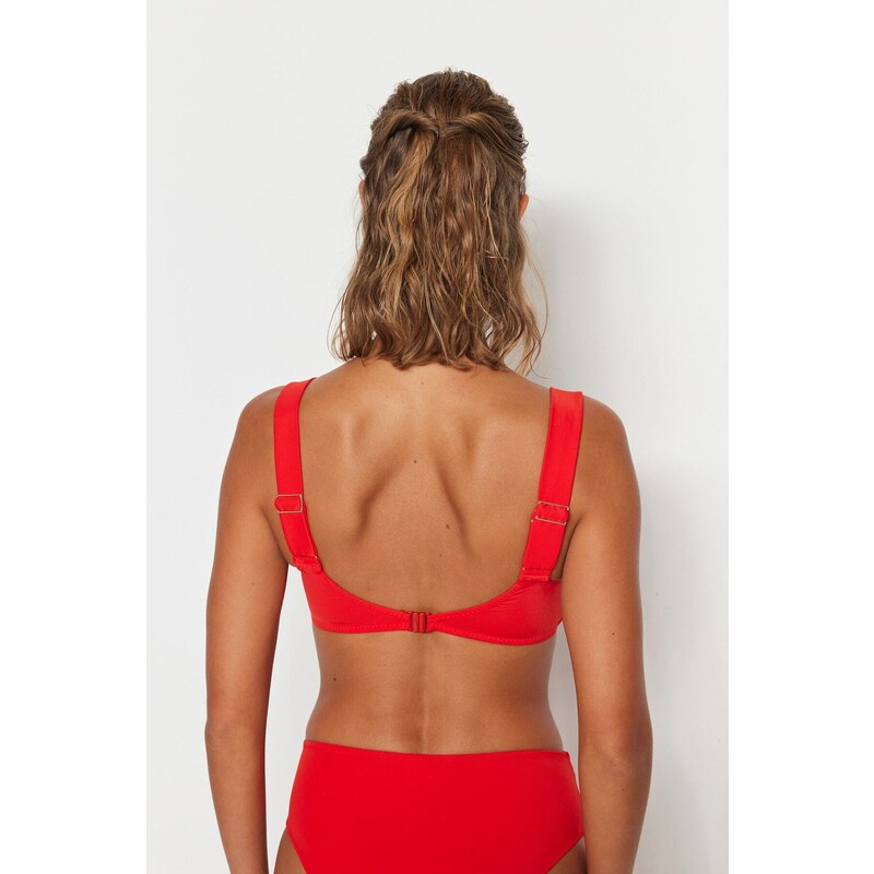 Trendyol Red Bralette Příslušenství Bikiny Top