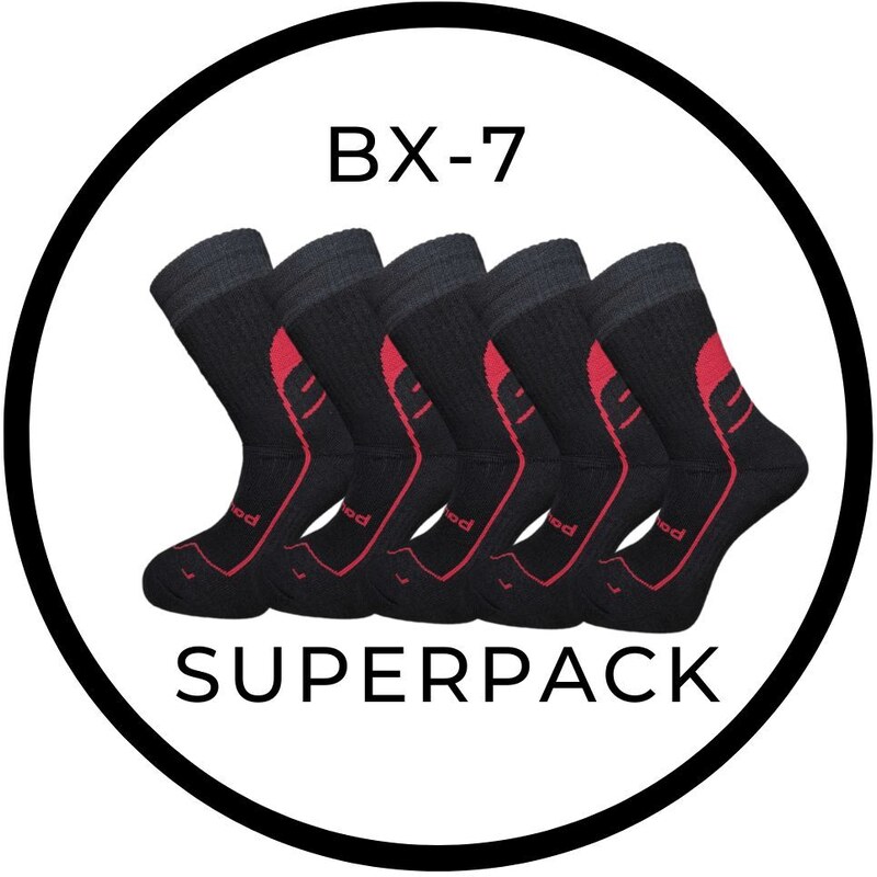 BX-7 DURABLE SUPERPACK bambusové ponožky BAMBOX Sv. šedá 39-42