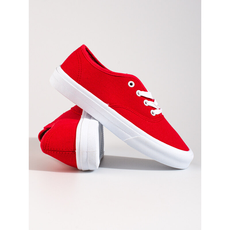 Classic women's knotted sneakers Shelvt red