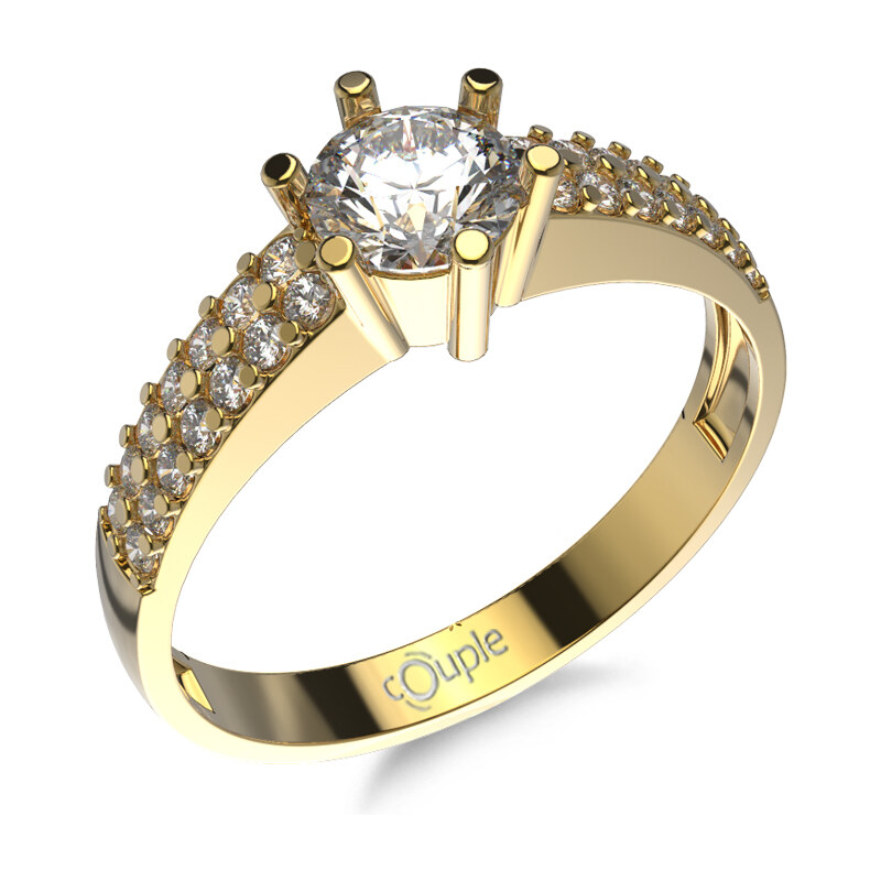 Couple Zlatý dámský prsten Nixia 5210516 Velikost prstenu: 52