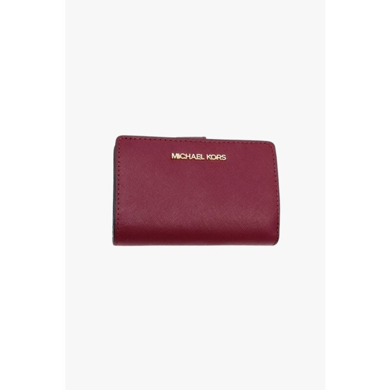 Michael Kors Jet set travel BIFOLD medium kožená dámská peněženka vínová