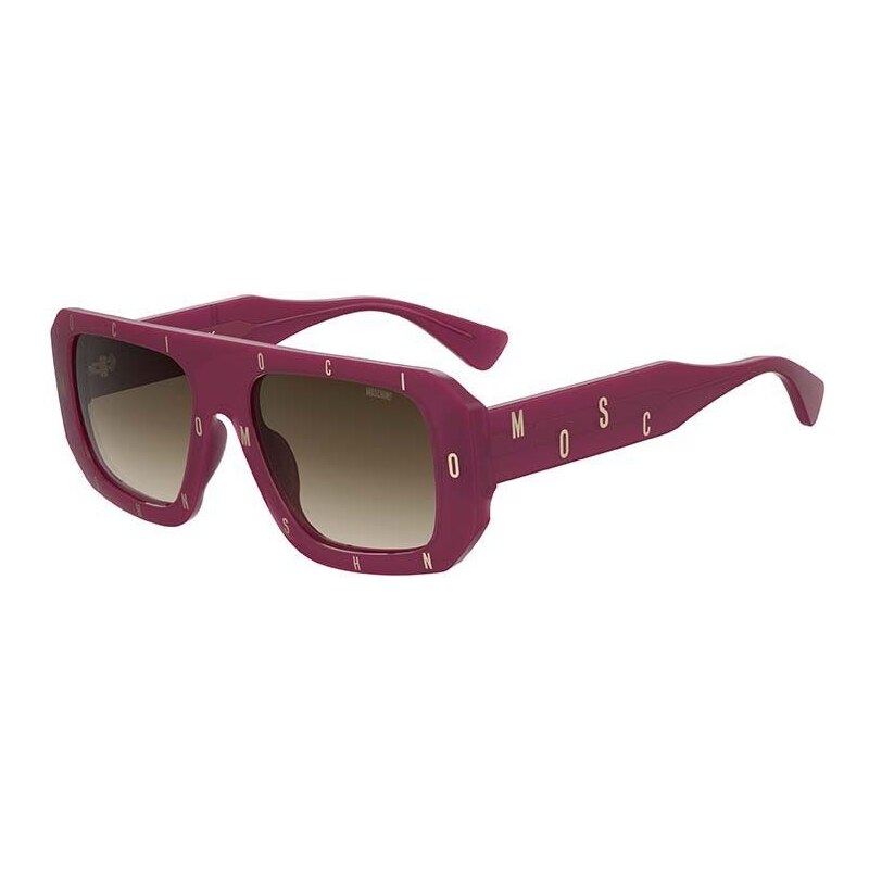 Sluneční brýle Moschino dámské, fialová barva