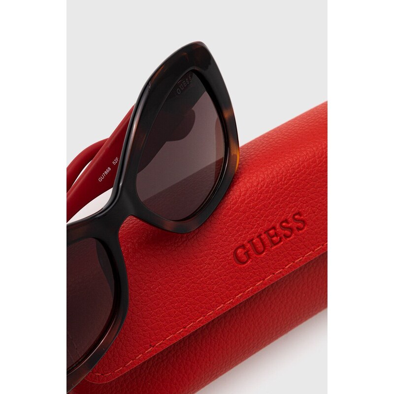 Sluneční brýle Guess dámské, červená barva