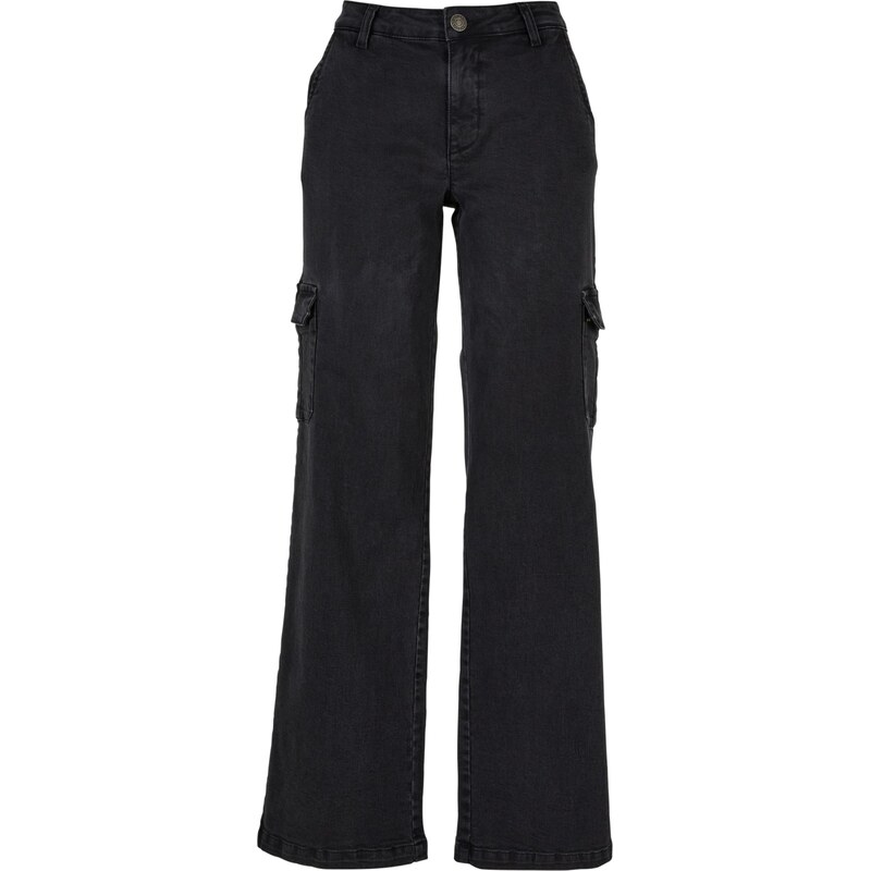 Urban Classics Džíny s kapsami černá džínovina 80829884