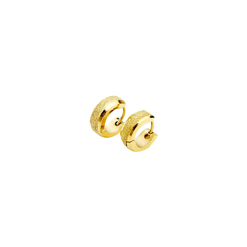 LightInTheBox Men's Titanium Steel Golden Arenaceous Earring