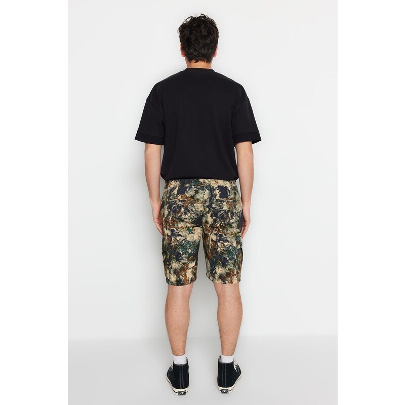 Trendyol Men's Multicolored Cargo Gabardine Shorts