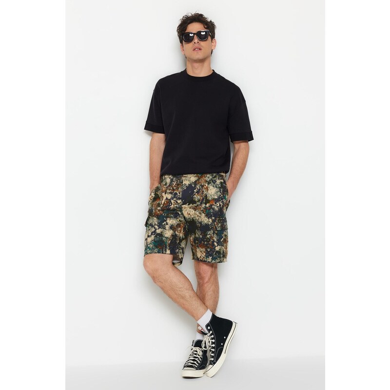 Trendyol Men's Multicolored Cargo Gabardine Shorts