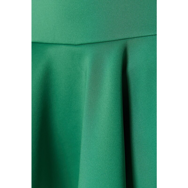 Trendyol Green With Frilled SkirtHigh Waist Scuba Flexible Knitted Skirt With Shorts