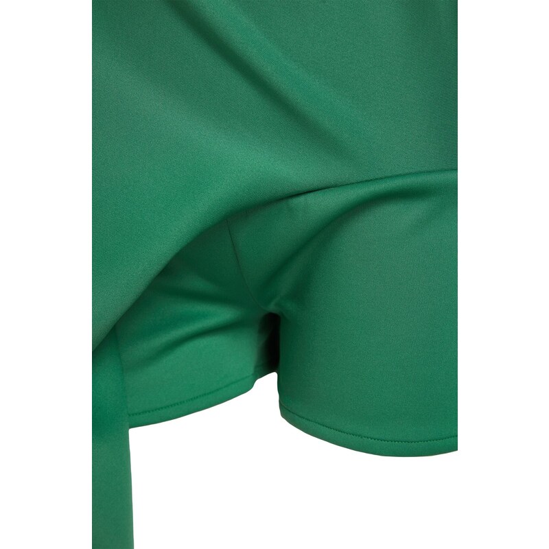 Trendyol Green With Frilled SkirtHigh Waist Scuba Flexible Knitted Skirt With Shorts