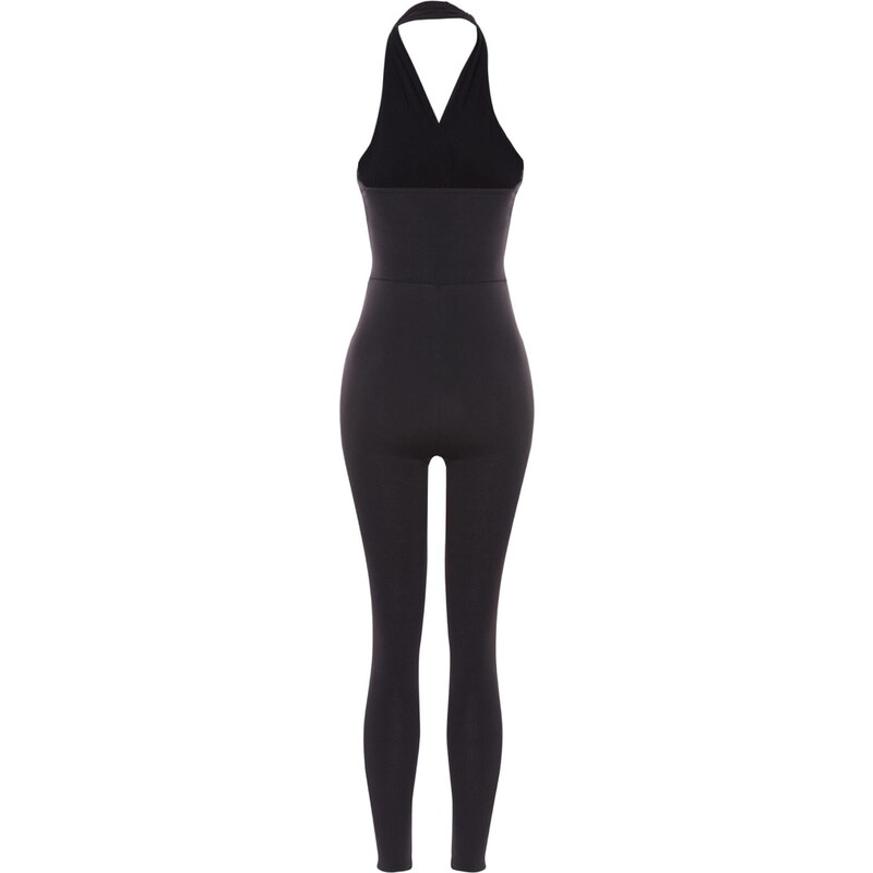 Trendyol Black Knitted Accessory Jumpsuit