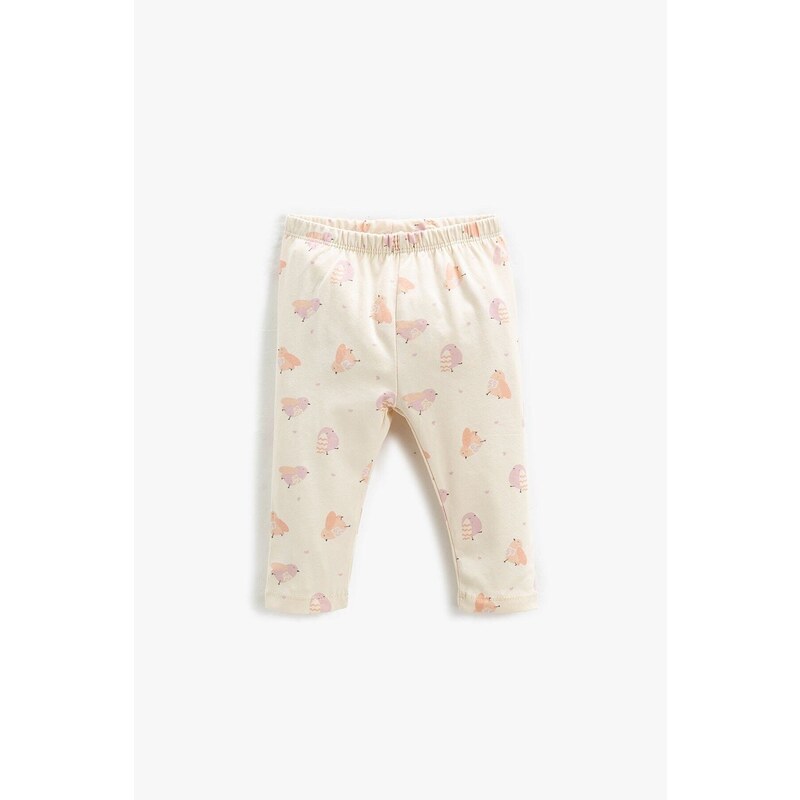 Koton Baby Girl Bird Printed Elastic Waist Leggings 3smg40053ak