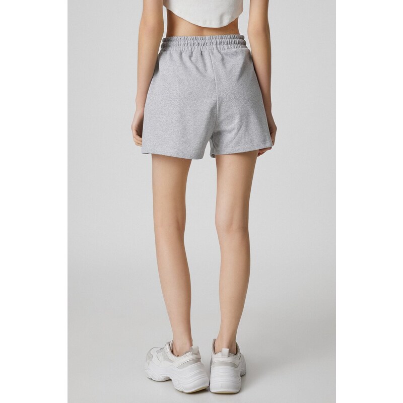 Koton Mini Shorts with Lace-Up Waist, Relaxed Cut, Pocket Detailed.