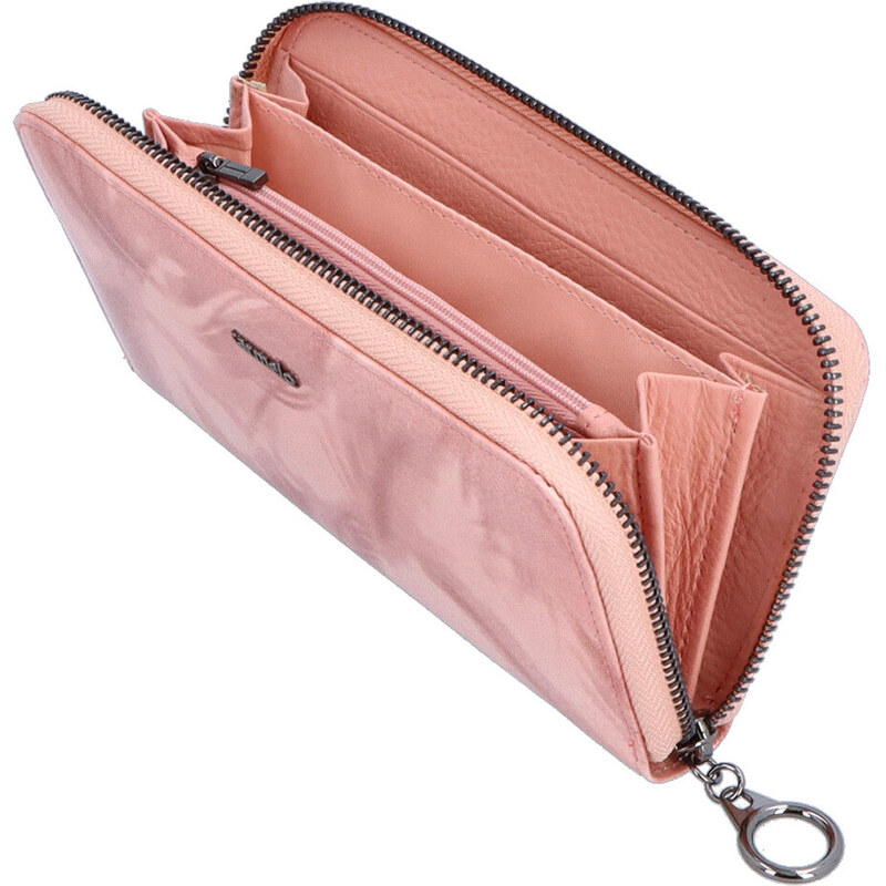 Dámská kožená peněženka Carmelo růžová 2111 P R