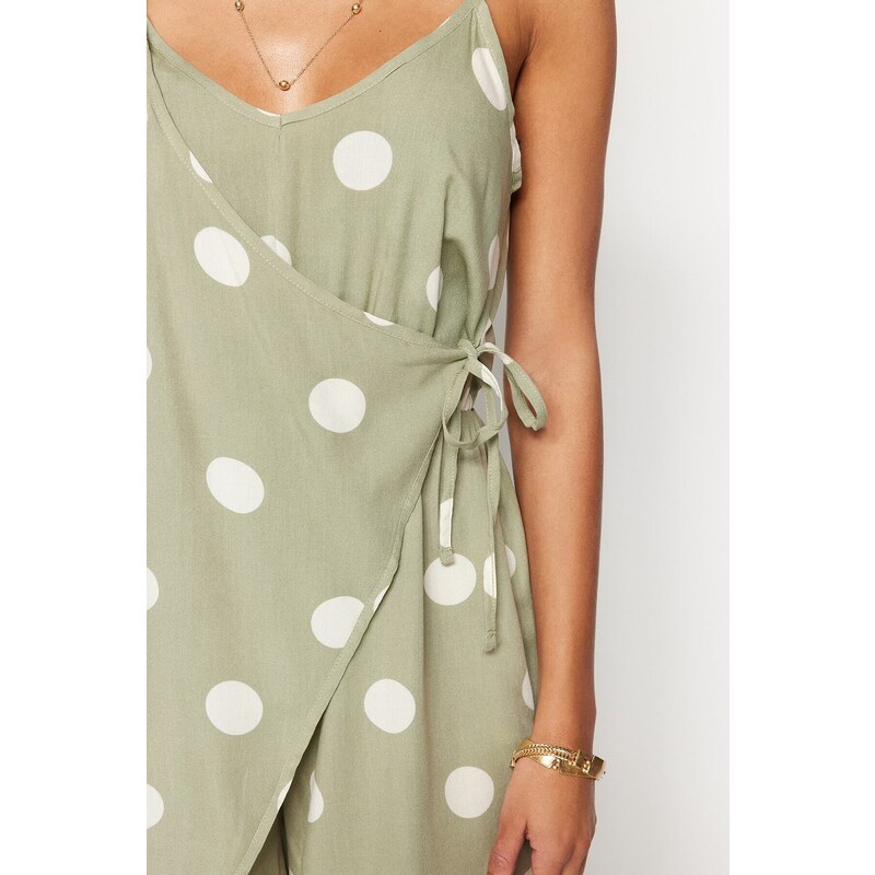 Trendyol Polka Dot Tie Woven Jumpsuit