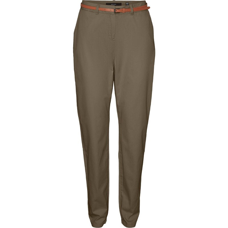 VERO MODA Chino kalhoty hnědá