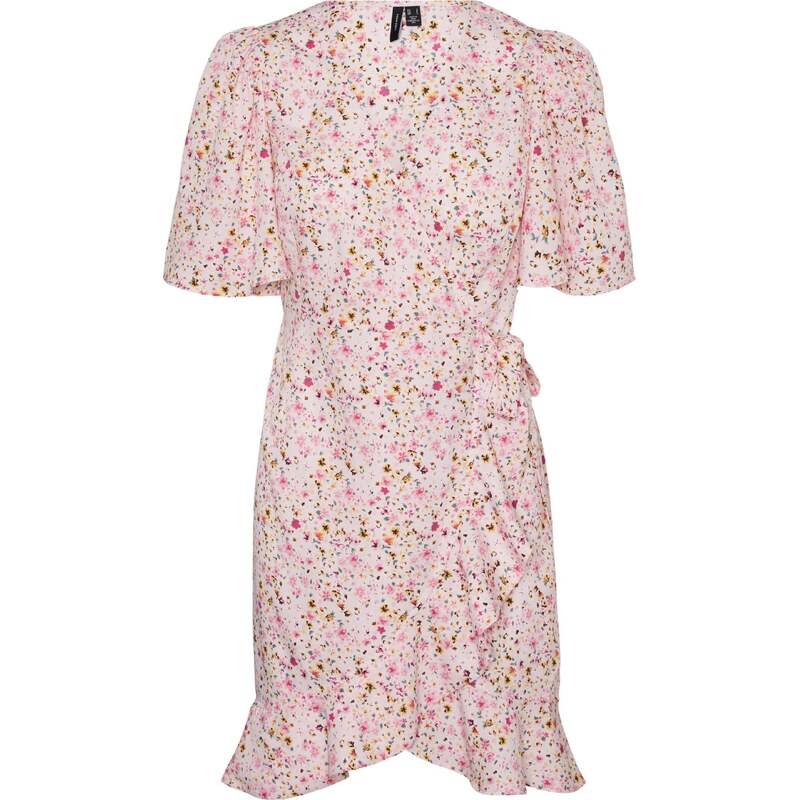 VERO MODA Šaty Emma chladná modrá / fuchsiová / růžová / černá