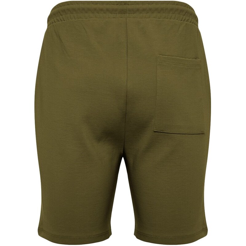 Trendyol Limited Edition Khaki Regular 100% Cotton Label Detail Textured Shorts & Bermuda