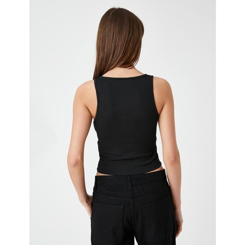 Koton Half Zipper Crop Undershirt Ribbed