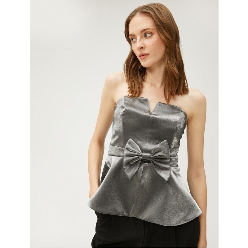 Koton Strapless Bow Detailed Blouse