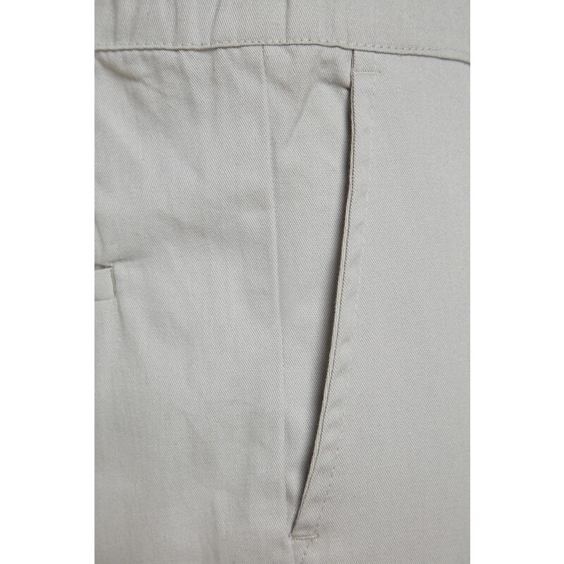 Trendyol Gray Regular Fit Gabardine Trousers