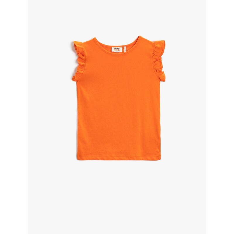 Koton Basic Frilled T-Shirt, Sleeveless