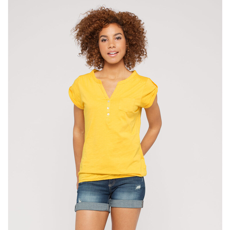 C&A Damen Baumwoll-Shirt in gelb von Yessica