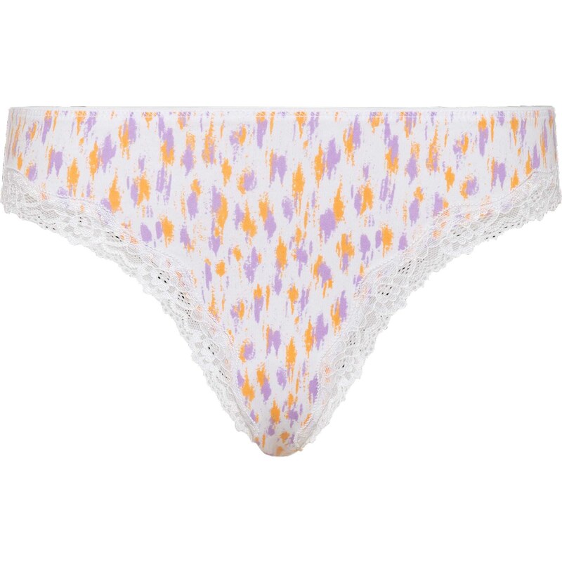 LSCN by LASCANA Tanga světle fialová / oranžová / bílá