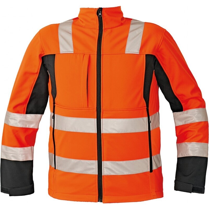 Červa Malton reflexní softshellová bunda oranžová