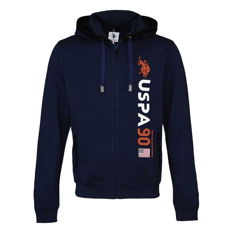 U.S. POLO ASSN. Mikina tmavě modrá / červená / bílá