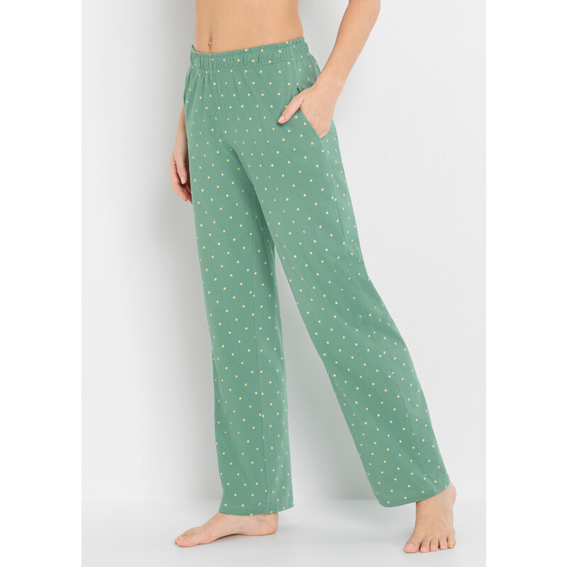 bonprix Pyžamové kalhoty (2 ks v balení) Zelená