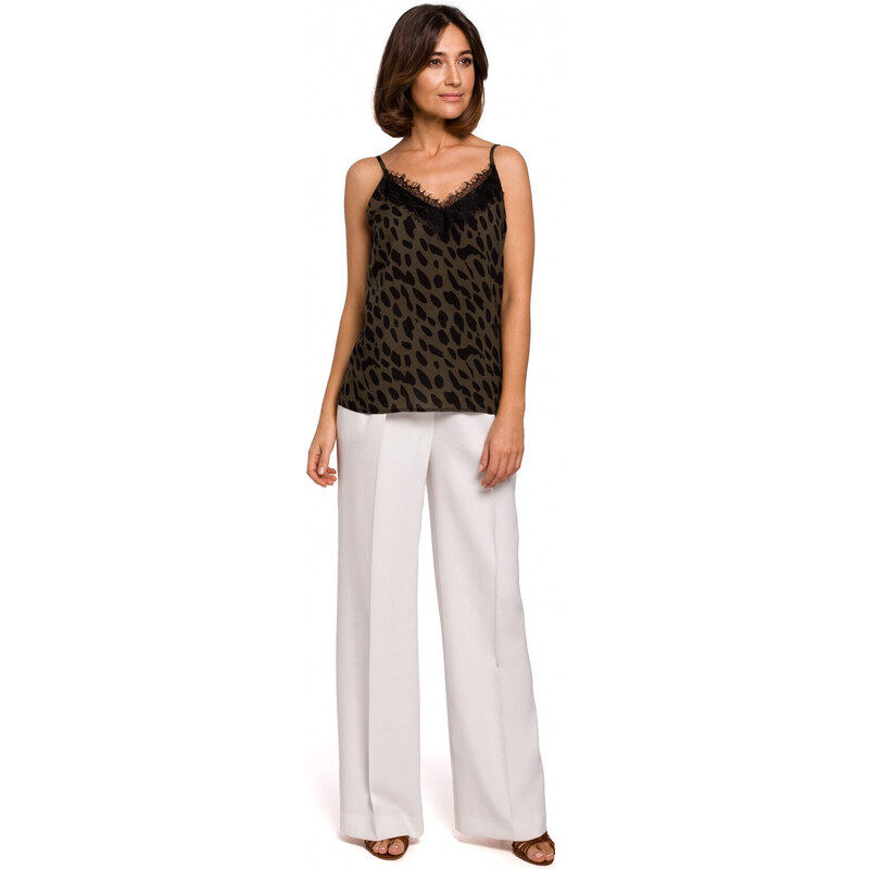 Dámské kalhoty S203 ecru - Stylove 80192919